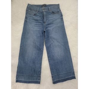 Ann Taylor Cropped Wide Leg Jeans Medium Wash Size 4